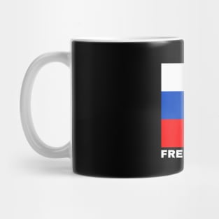 Free Russia - white text Mug